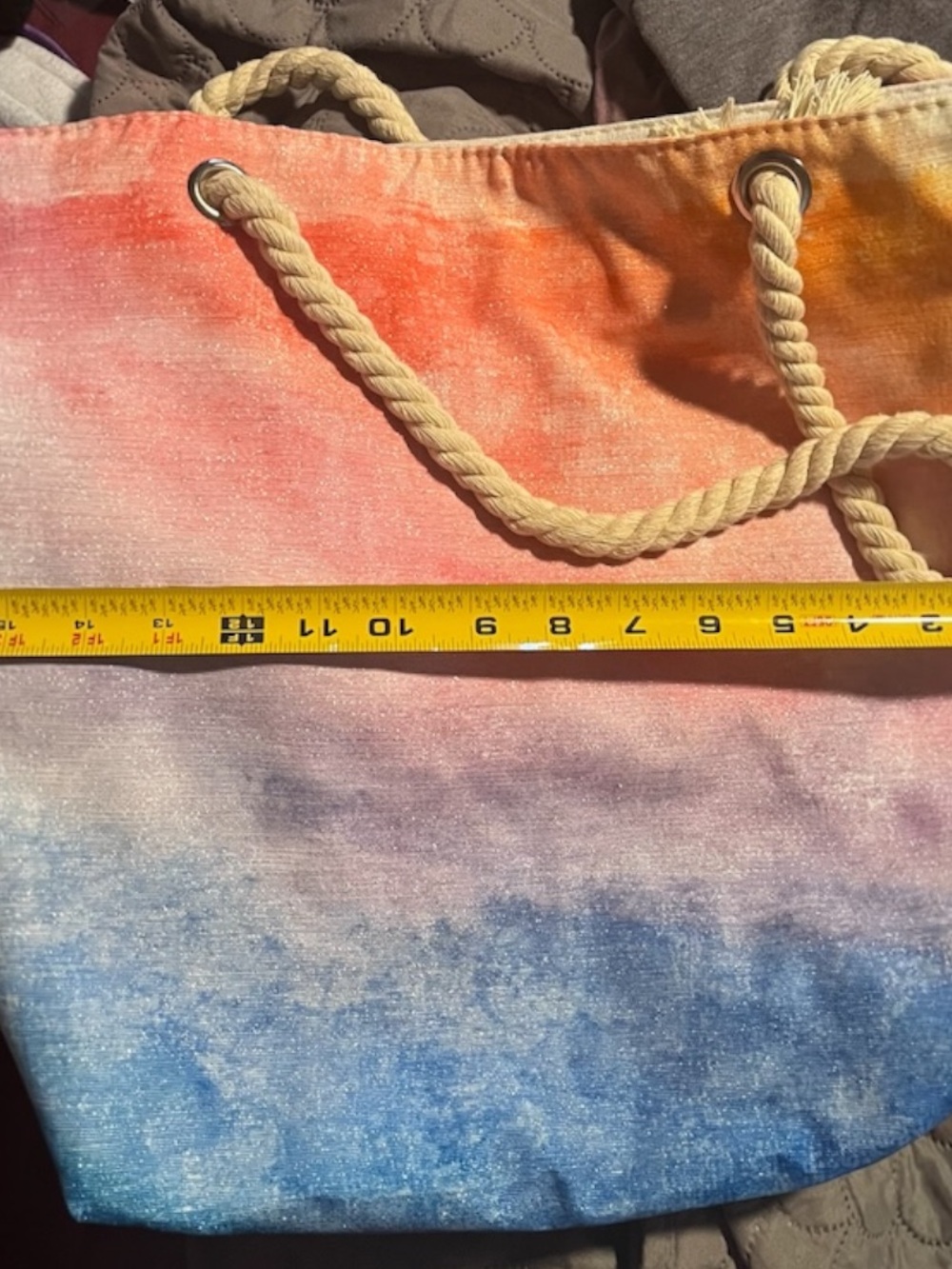 Sunset Gradient Rope-Handle Tote Bag in Multicolor - Picture 8 of 10